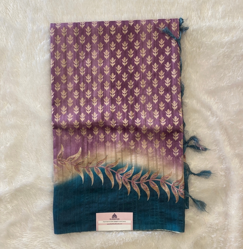Priyanka - The Soft Tussar Saree in Floral Motifs SWS160