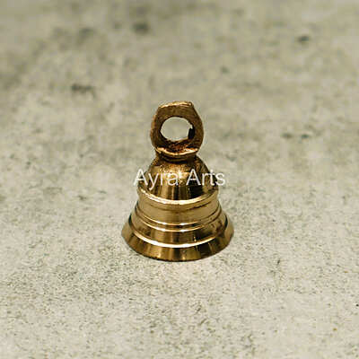 Brass Jingle Bells for Pooja - 1.5 Inch Height