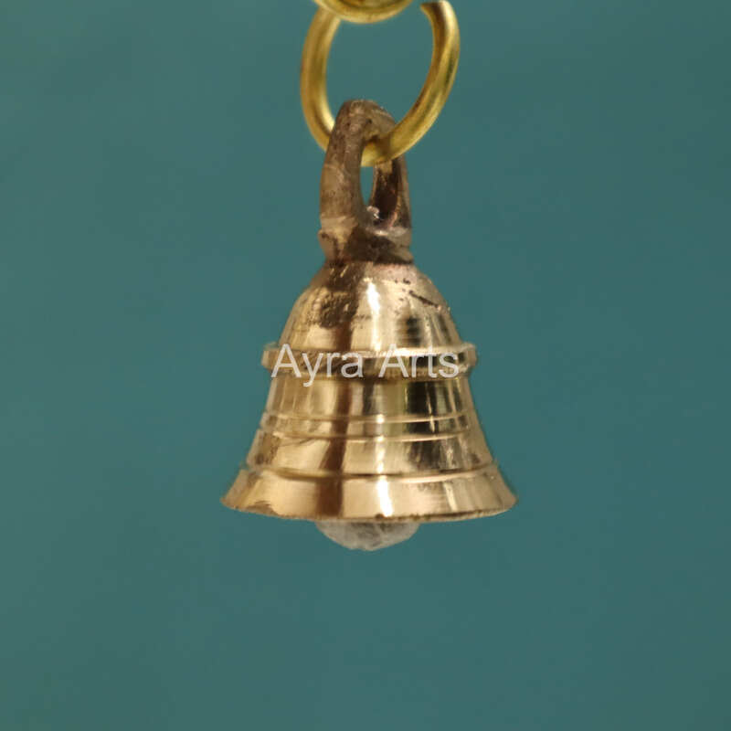Brass Jingle Bells for Pooja - 1.5 Inch Height