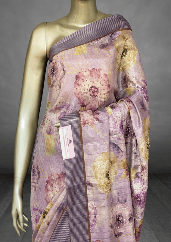 Akshara - The Tussar Knot Work Saree SWS159