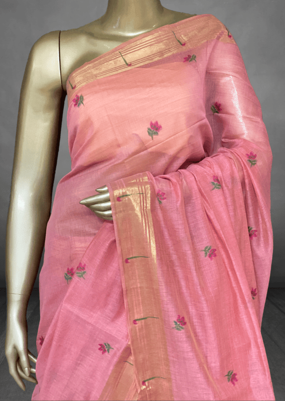 Deepika - The Munga Cotton Saree in Paithani SWS158