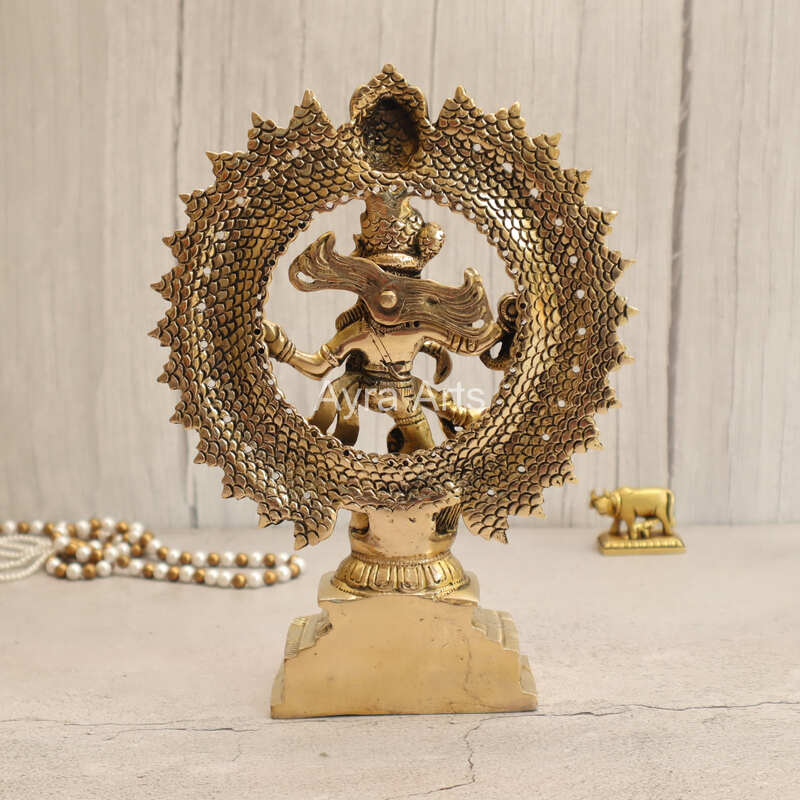 Lord Shiva as Nataraja Handmade Brass Statue - 10 Inch Height Lord Shiva as Nataraja Handmade Brass Statue - 10 Inch Height