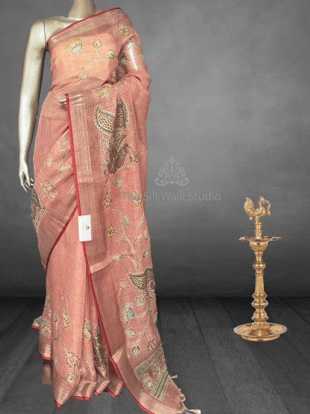 Madavi - The Linen Cotton Saree in Aari Work 20509