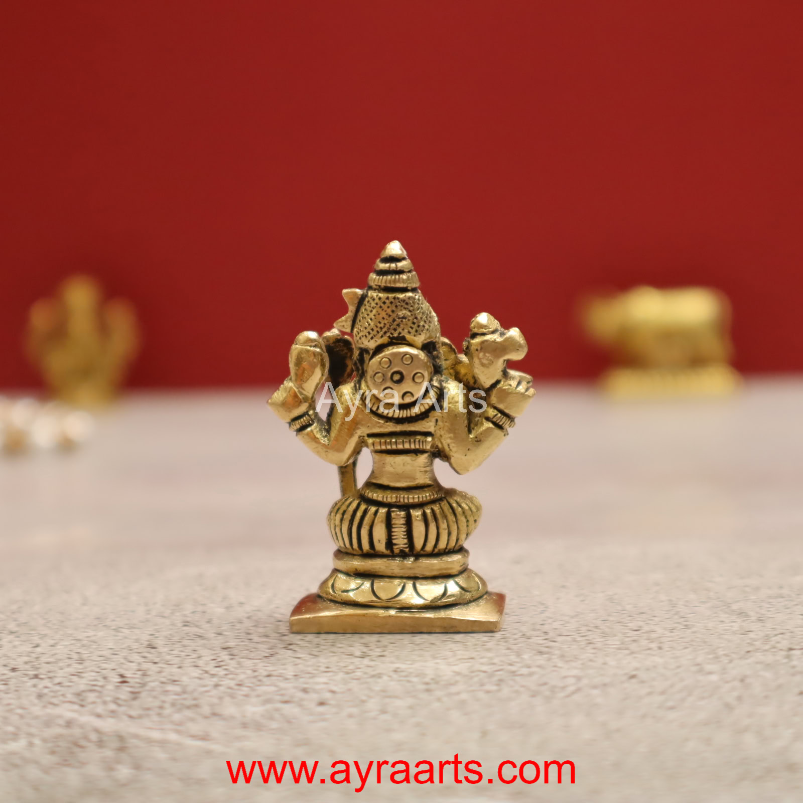 Brass Rajarajeshwari Tripura Sundari Lalitha Devi Idol - 2 inch Height Brass Rajarajeshwari Tripura Sundari Lalitha Devi Idol - 2 inch Height