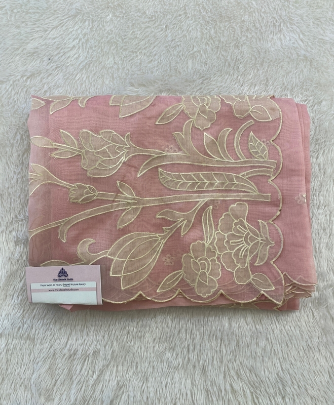 Meena – The Organza Saree with Applique Work SWS163