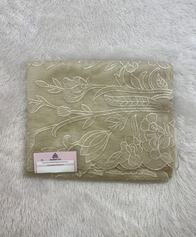 Meena – The Organza Saree with Applique Work SWS163