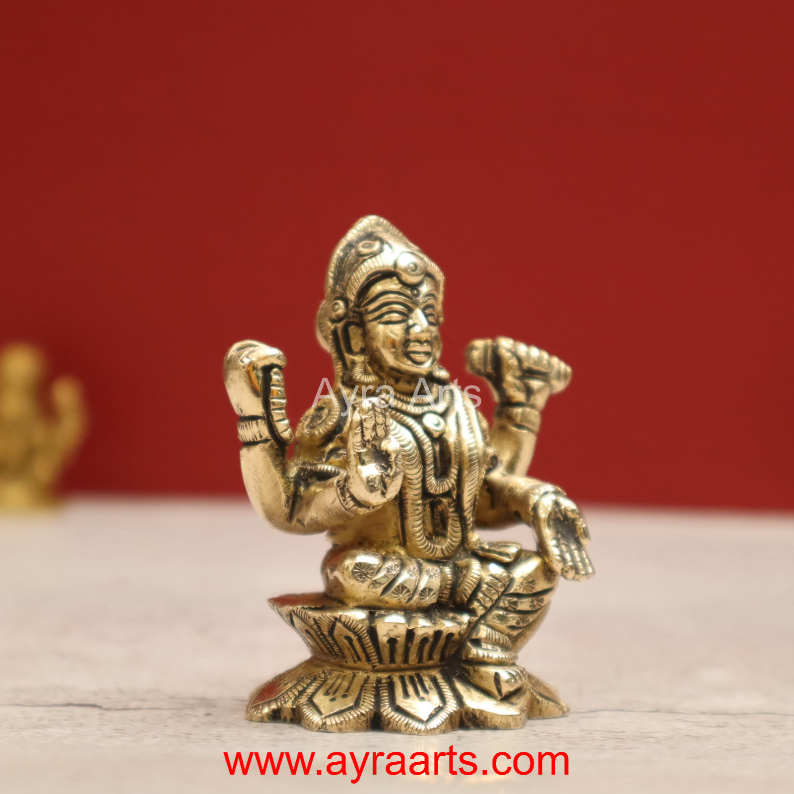 Brass Balambigai Balambika Bala Tripura Sundari Idol - 2.8 inch height