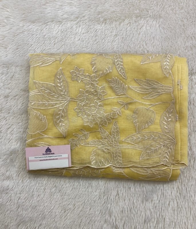 Meena – The Organza Saree with Applique Work SWS165