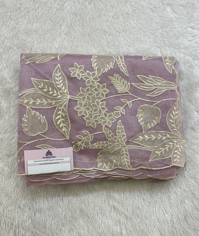 Meena – The Organza Saree with Applique Work SWS165