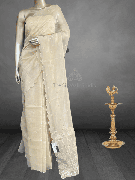 Meena – The Organza Saree with Applique Work SWS163