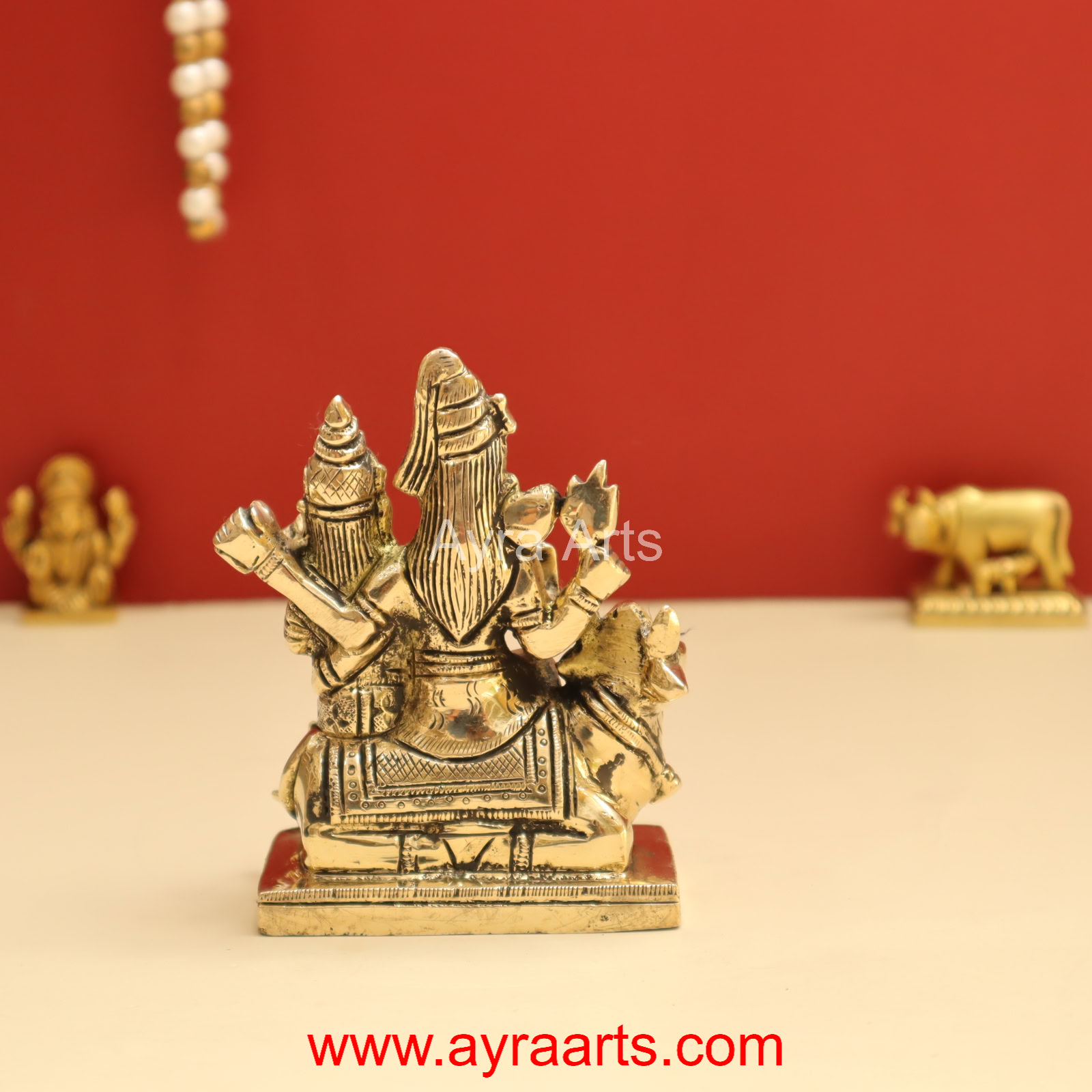 Shiv Parivar Mahadev Shiva Family Idol in Brass- 4 Inch Height Shiv Parivar Mahadev Shiva Family Idol in Brass- 4 Inch Height