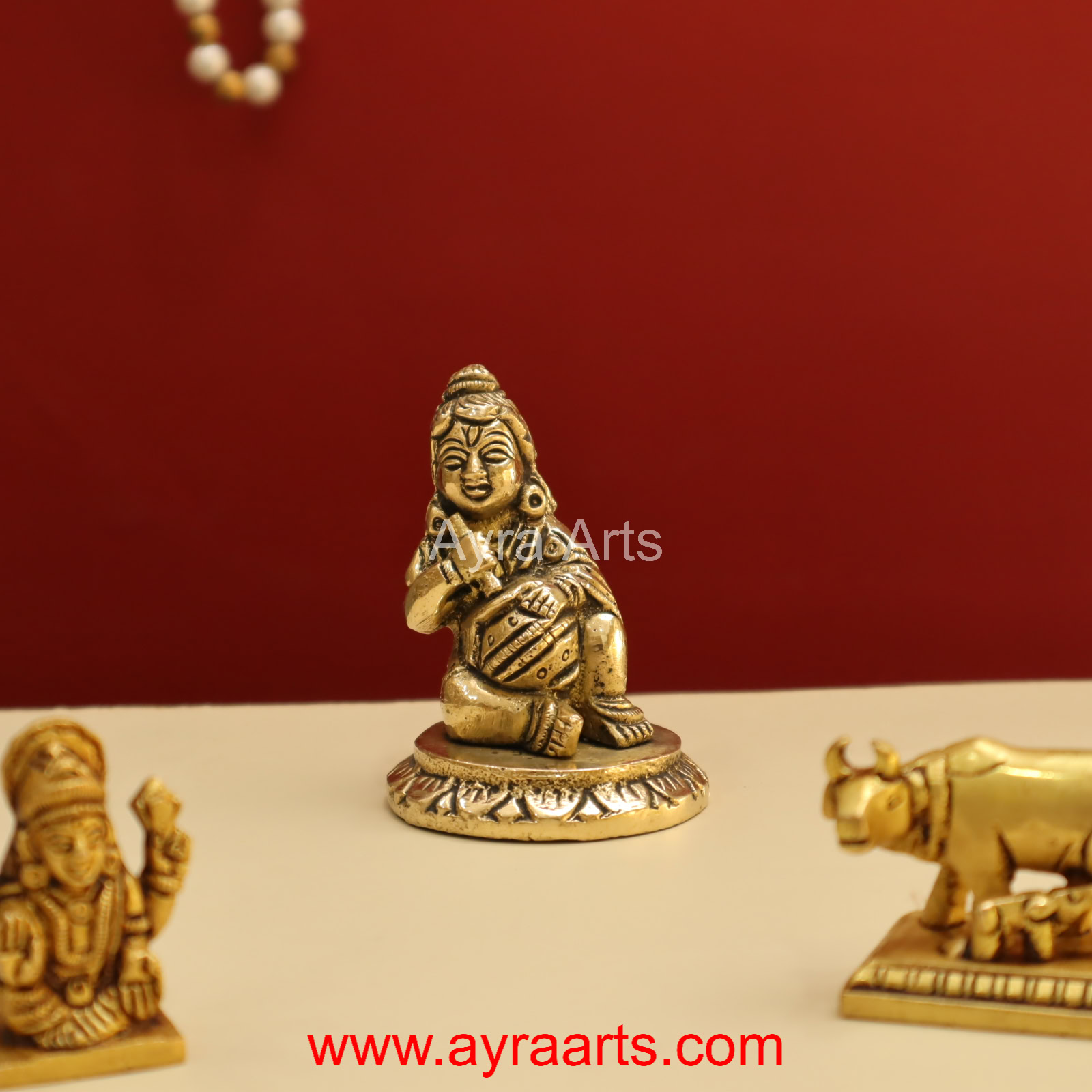 Brass Makhan Chor Matka Small Lord Bala Gopal Krishna Idol - 2.8 Inch Height Brass Makhan Chor Matka Small Lord Bala Gopal Krishna Idol - 2.8 Inch Height