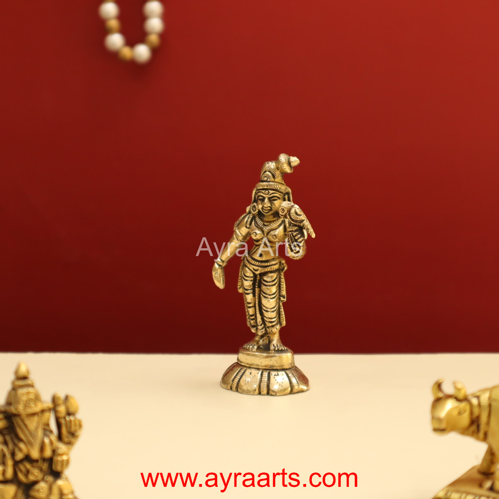 Brass Godha Devi Kothai Nachiyar Andal idol - 3.2 Inch Height Brass Godha Devi Kothai Nachiyar Andal idol - 3.2 Inch Height