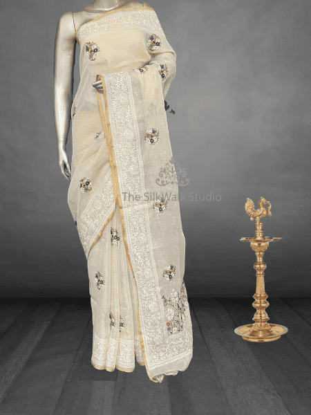 Onam Linen Sarees SWS170