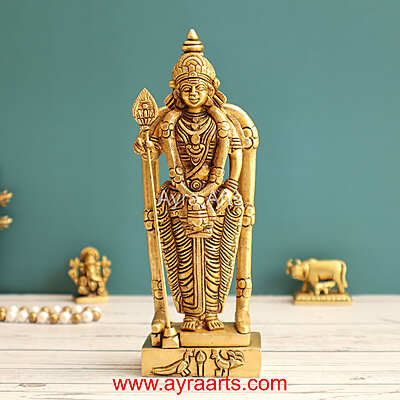 Brass Murgan 7.5 Inch Height
