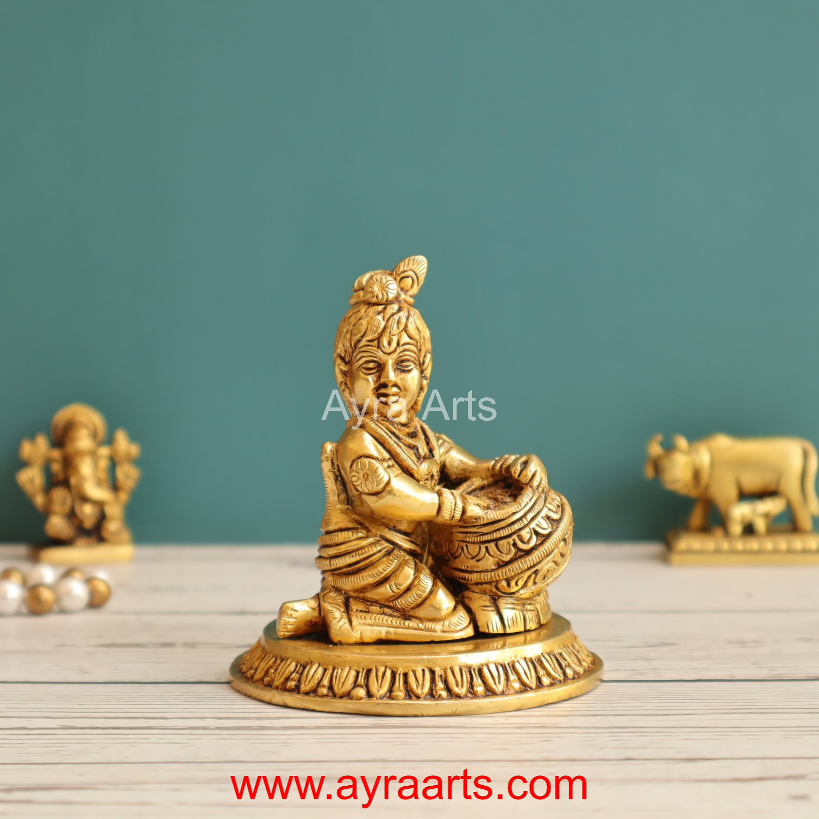 Brass Matki Krishna 3.5 Inch Height Brass Matki Krishna 3.5 Inch Height