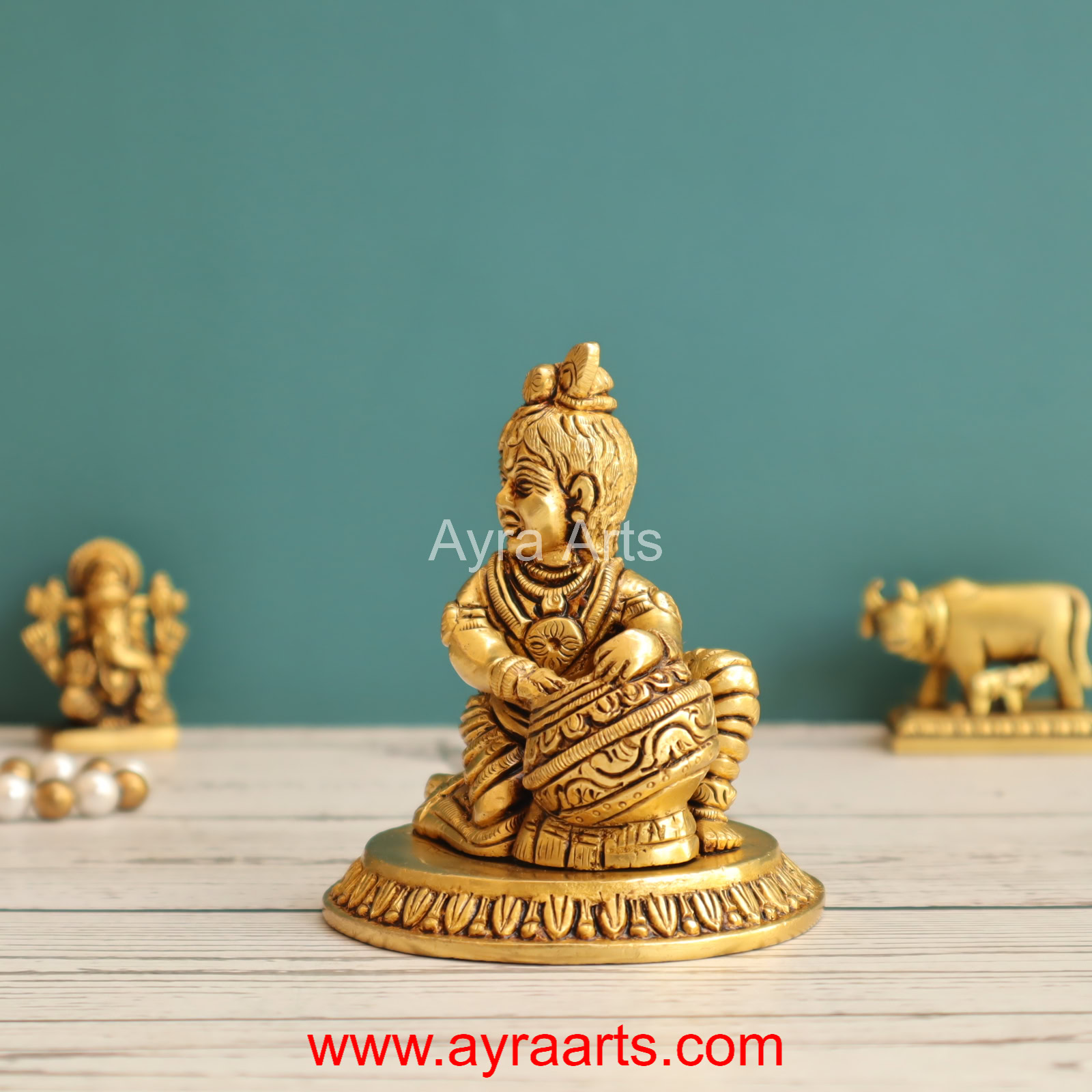 Brass Matki Krishna 3.5 Inch Height Brass Matki Krishna 3.5 Inch Height