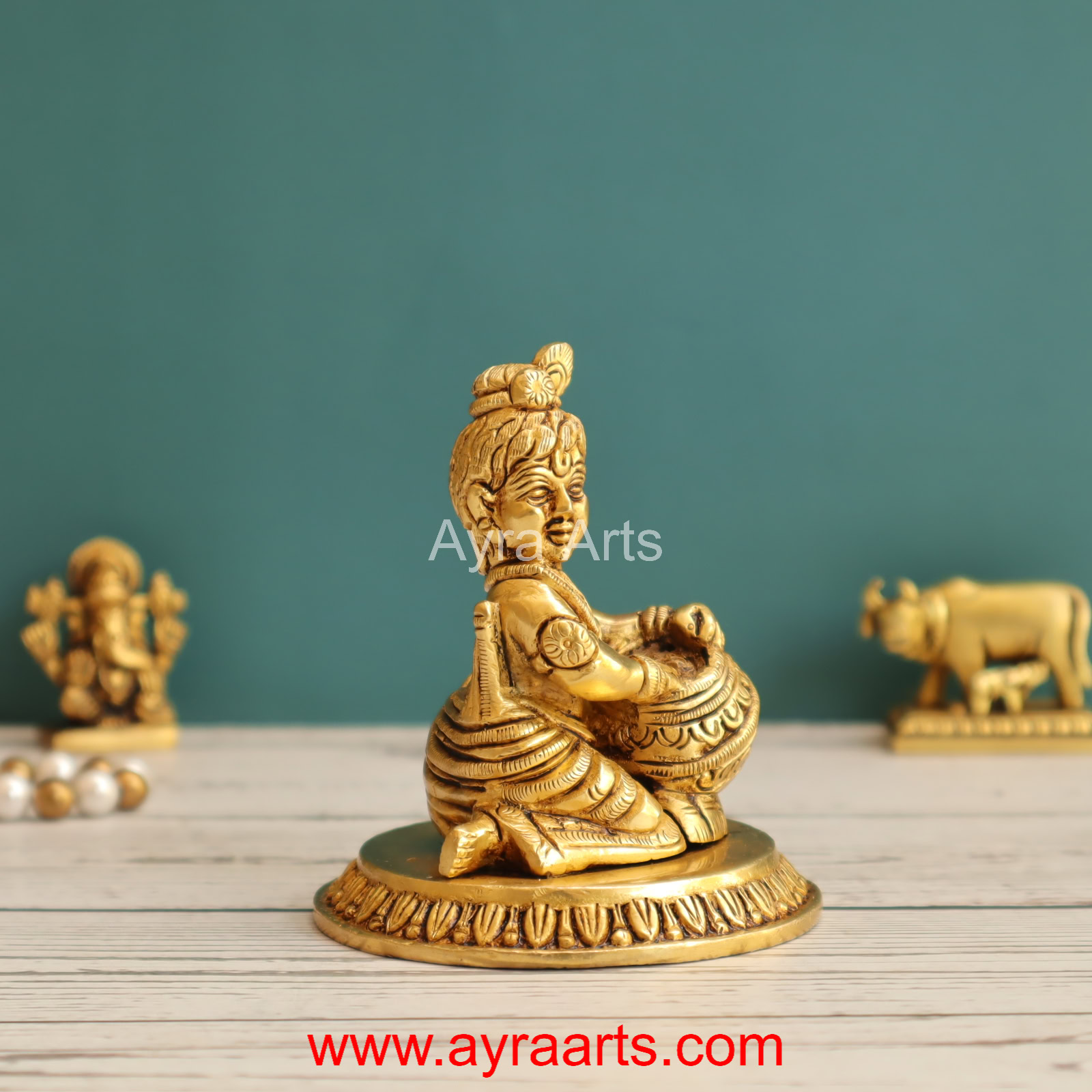 Brass Matki Krishna 3.5 Inch Height Brass Matki Krishna 3.5 Inch Height