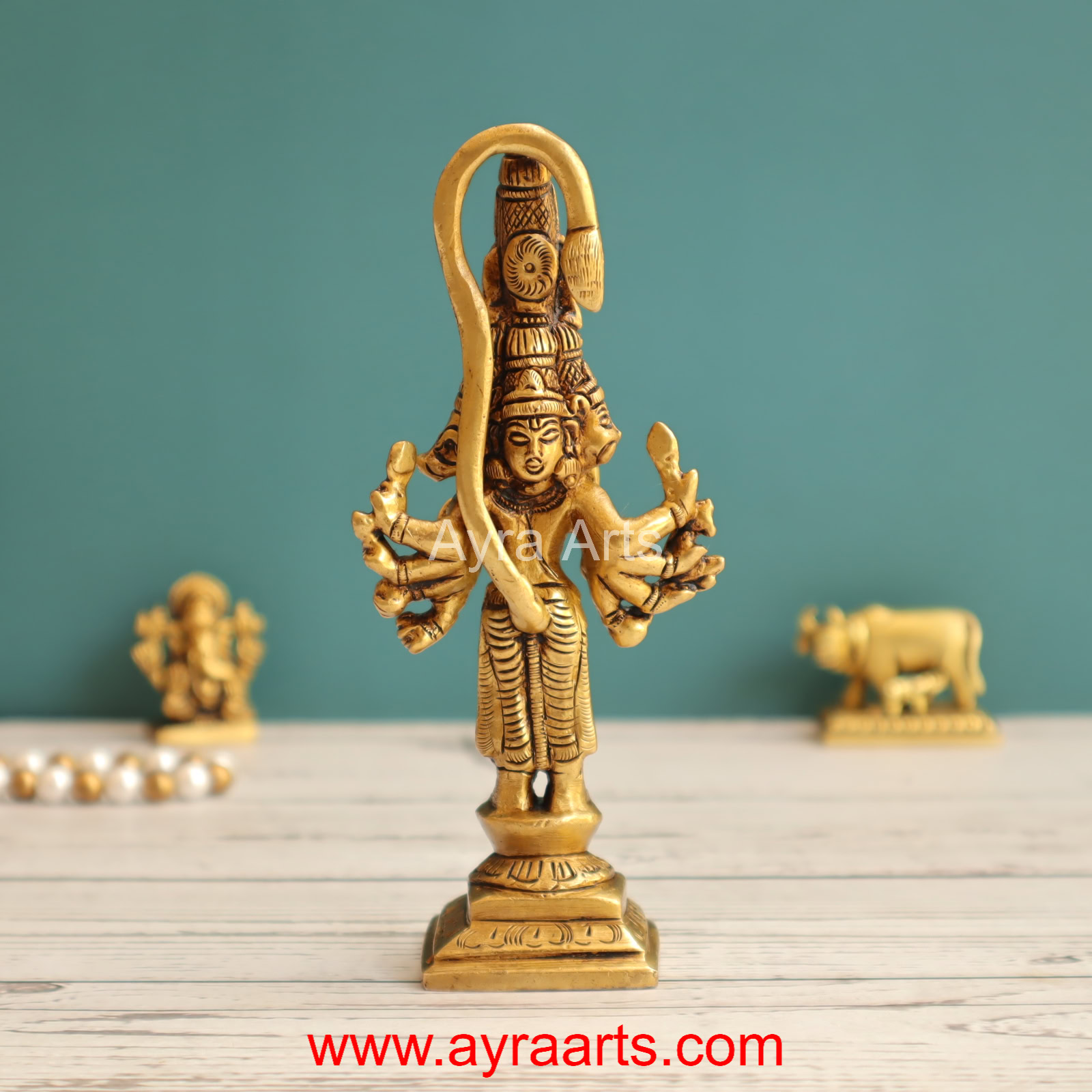 Brass 5 Face Hanuman - 5.5 Inch Height
