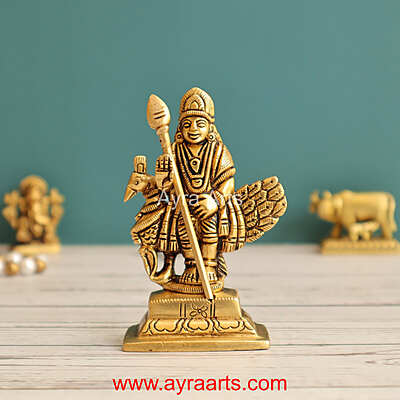 Brass Murugan 3.5 Inch Height