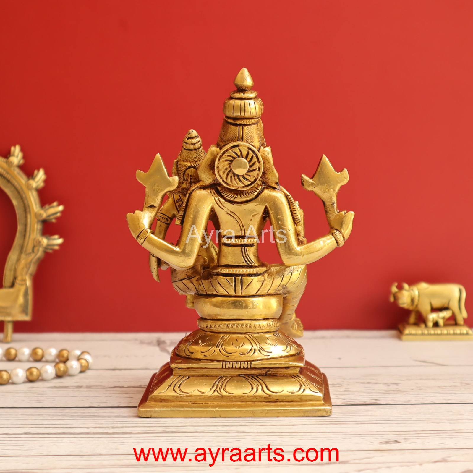 Brass Hayagriva With Lakshmi 6.5 Inch Height Brass Hayagriva With Lakshmi 6.5 Inch Height