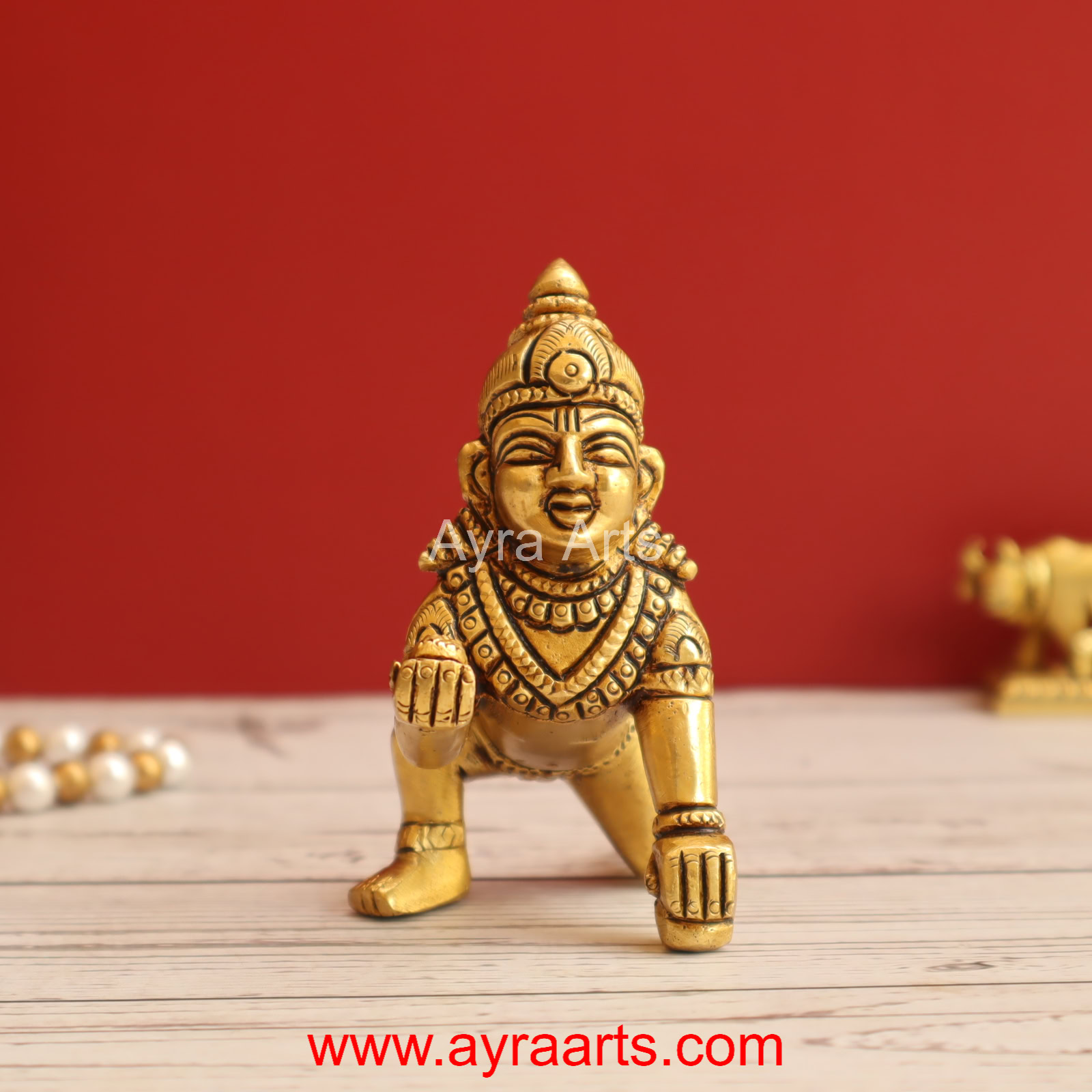 Brass Laddu Gopal 4.5 Inch Height