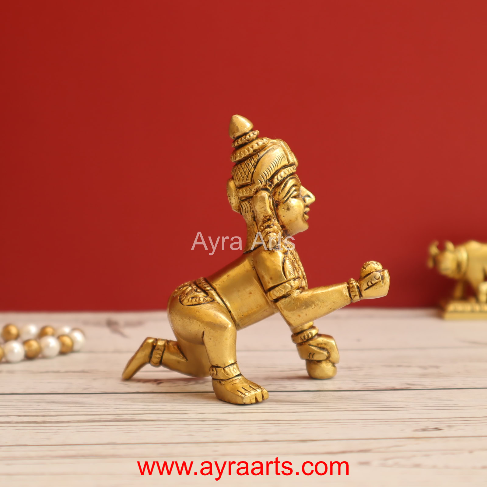 Brass Laddu Gopal 4.5 Inch Height
