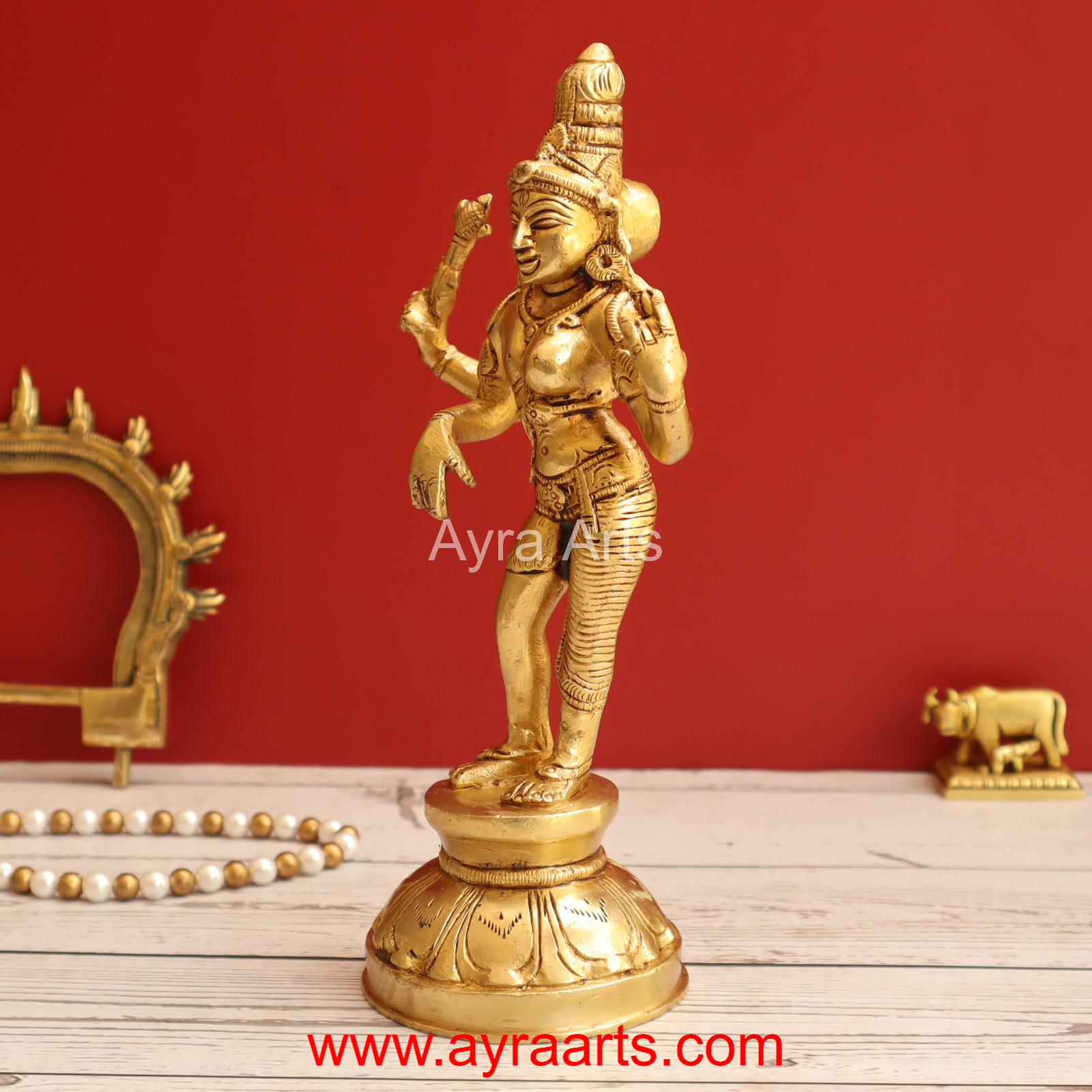 Brass Ardhanareswari 8.5 Inch Height