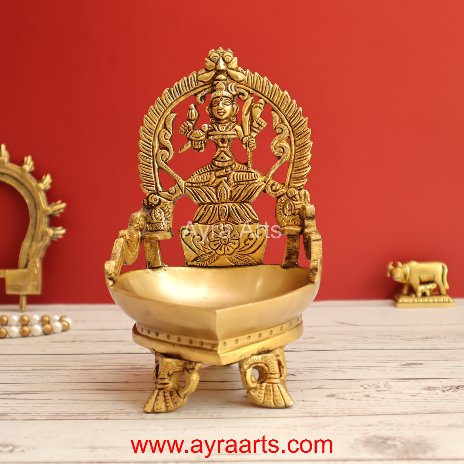 Brass Kamakshi Deepam 7 Inch Height Brass Kamakshi Deepam 7 Inch Height