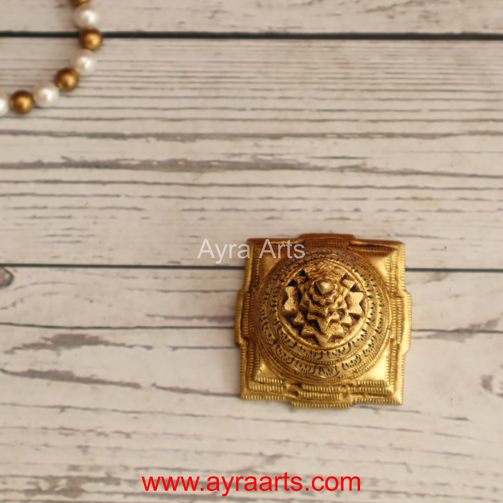 Brass Sri Yantra 2.3 Inch Height
