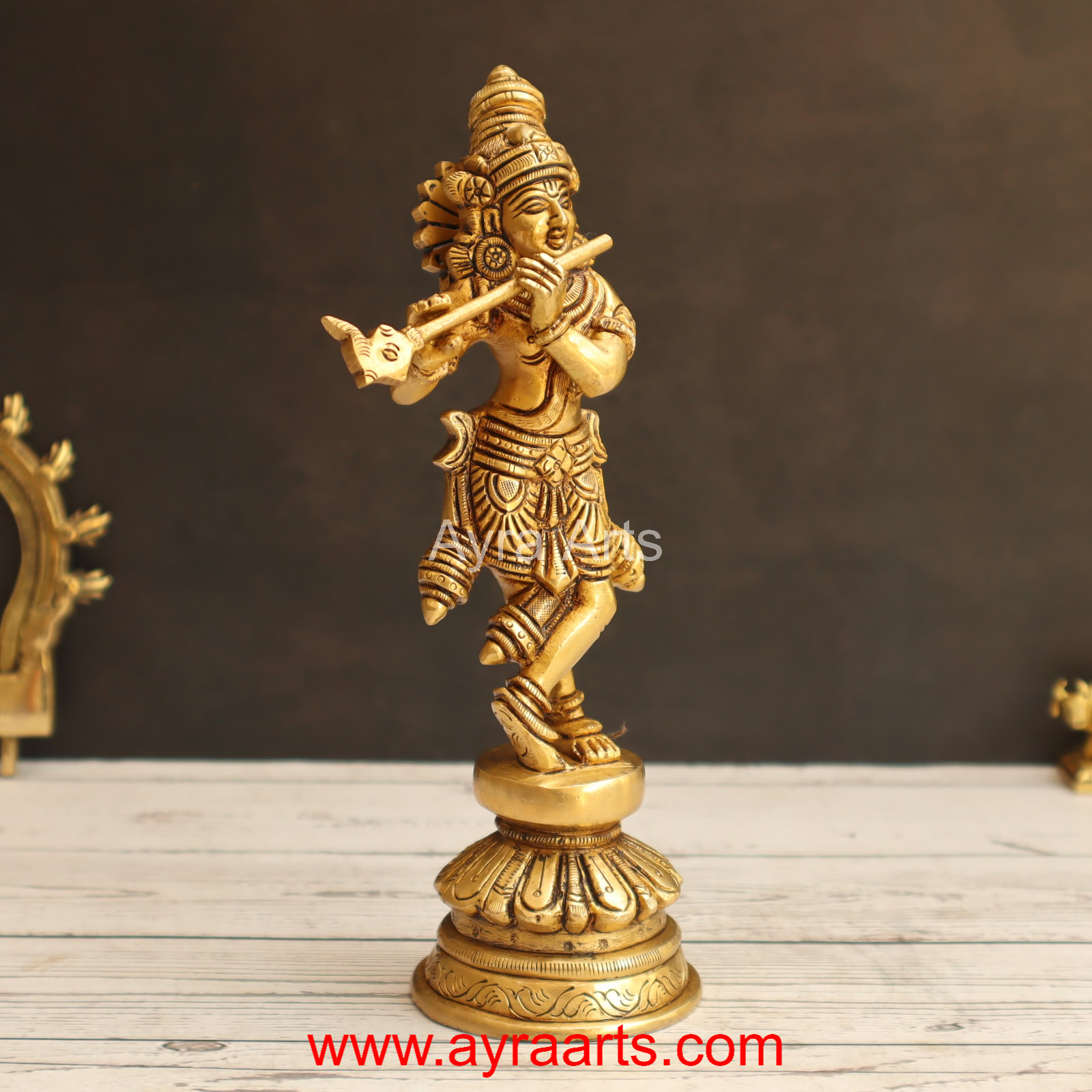 Brass Krishna 8.5 Inch Height Brass Krishna 8.5 Inch Height