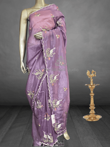 Pakshi - The Crush Organza Saree in Thread Work SWS181