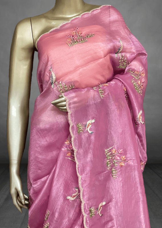 Pakshi - The Crush Organza Saree in Thread Work SWS178