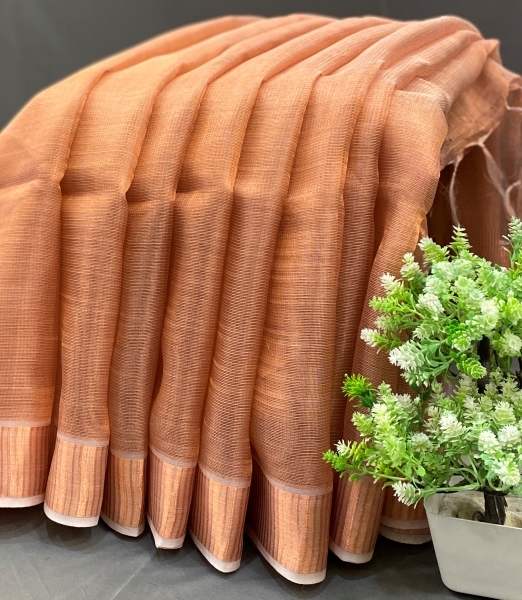 Sunehri – Pure Tissue Sarees (Copper)