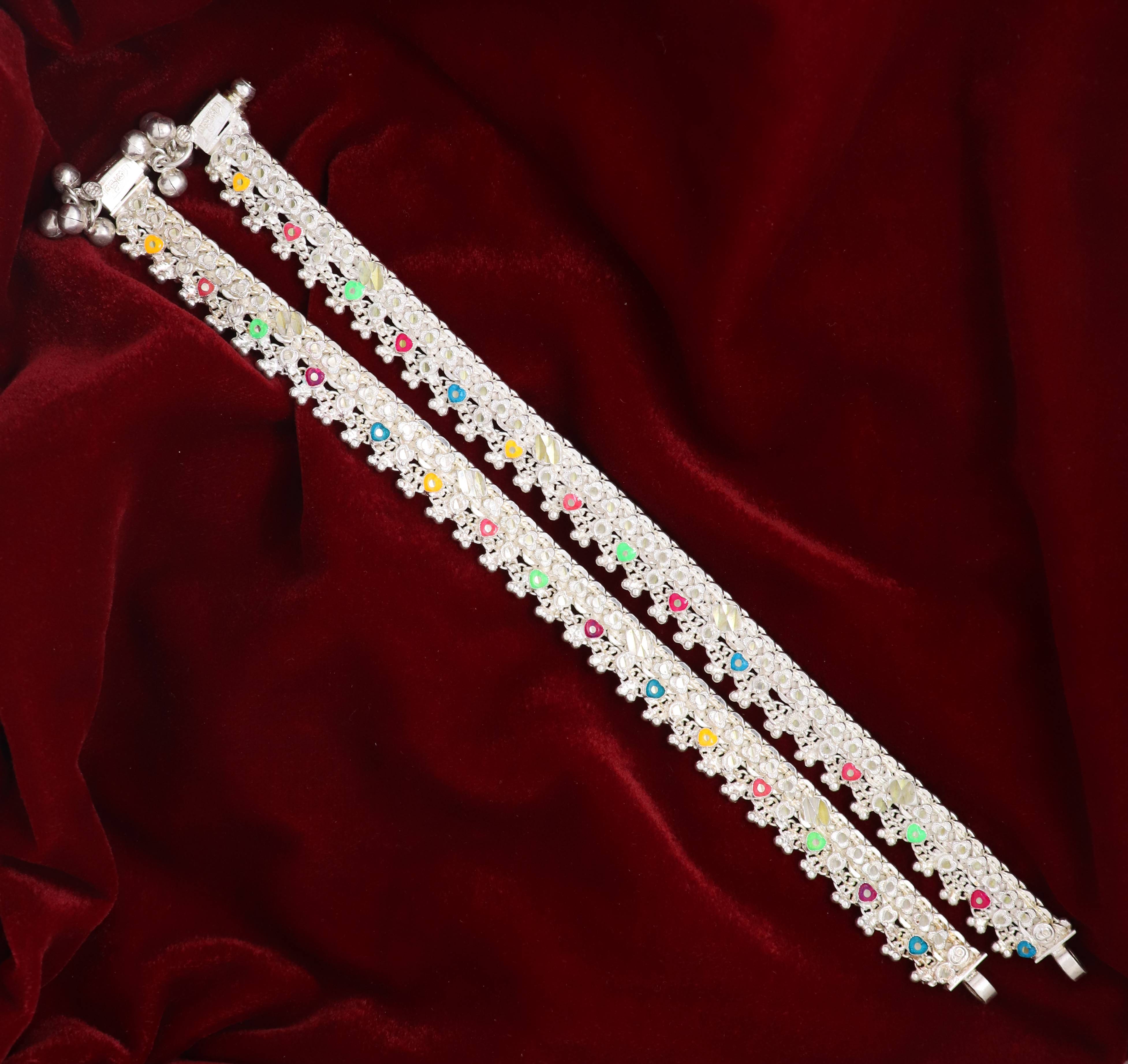 silver payal for women