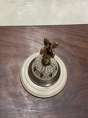 Silver Filigree Brass Hand Bell | Puja Bells for Home & Silver Gifting Silver Filigree Brass Hand Bell | Puja Bells for Home & Silver Gifting