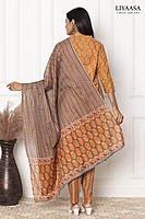 COTTON DUPPATA SET dark orange (Pack of all sizes)