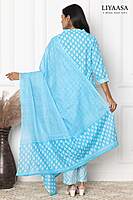 COTTON DUPATTA SET Blue (Pack of all sizes)