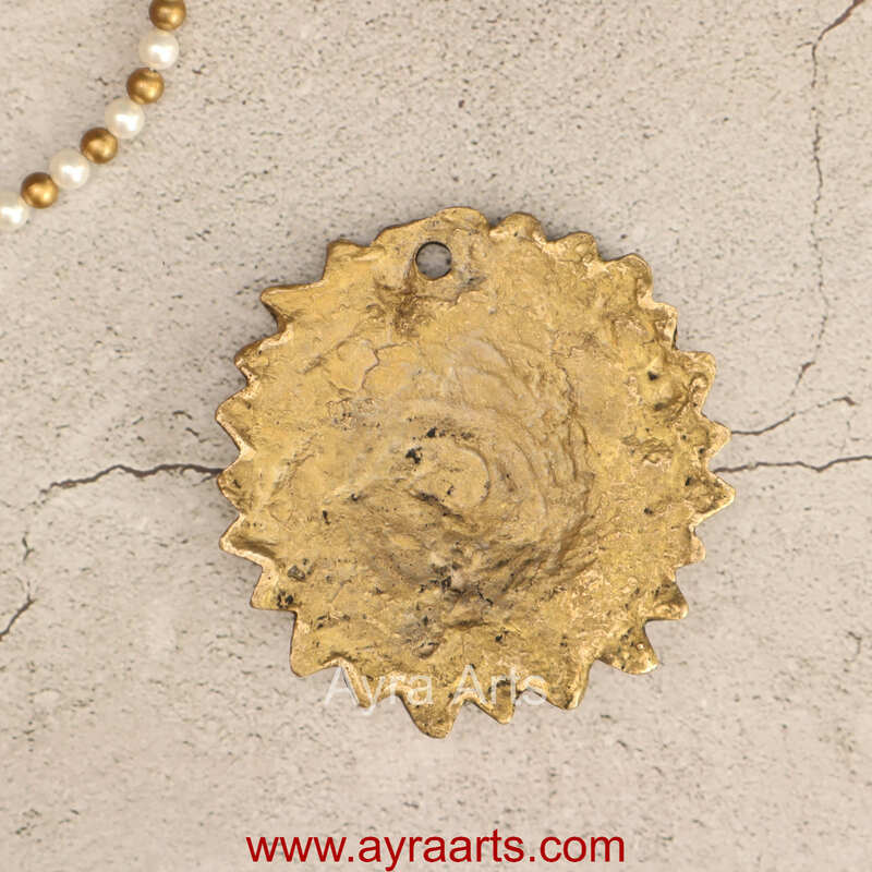 Brass Surya (Sun) Face Wall Hanging Vastu Figurine Surya Positivity Home Entrance Door Office Decor - 4 Inch Height Brass Surya (Sun) Face Wall Hanging Vastu Figurine Surya Positivity Home Entrance Door Office Decor - 4 Inch Height
