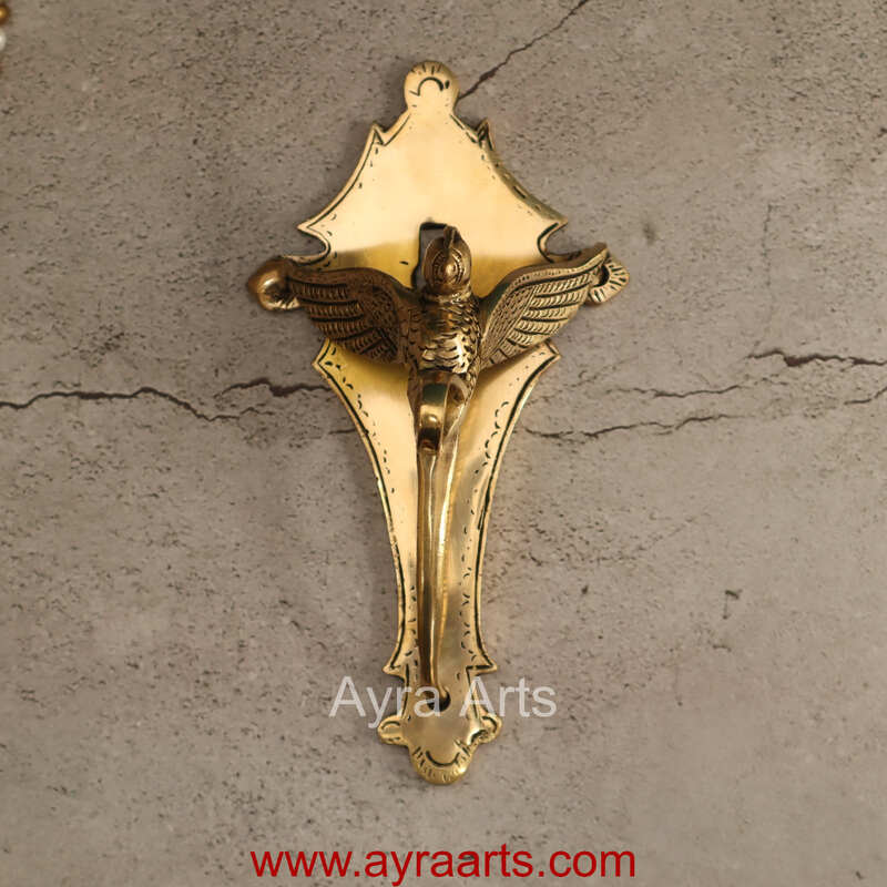 Traditional Handcrafted Bird design Brass Wall Hanger Bracket for Diya’s and Lantern - 8 Inch Height Traditional Handcrafted Bird design Brass Wall Hanger Bracket for Diya’s and Lantern - 8 Inch Height