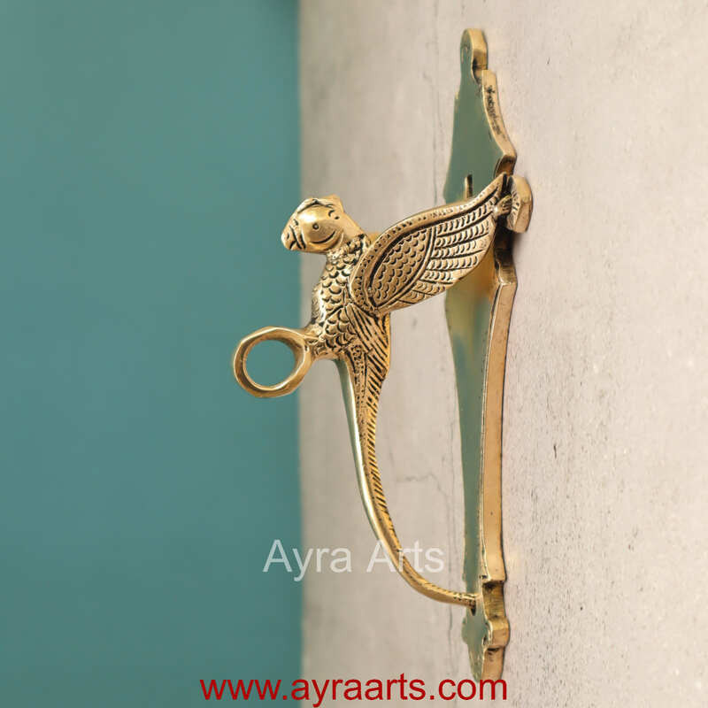 Traditional Handcrafted Bird design Brass Wall Hanger Bracket for Diya’s and Lantern - 8 Inch Height Traditional Handcrafted Bird design Brass Wall Hanger Bracket for Diya’s and Lantern - 8 Inch Height