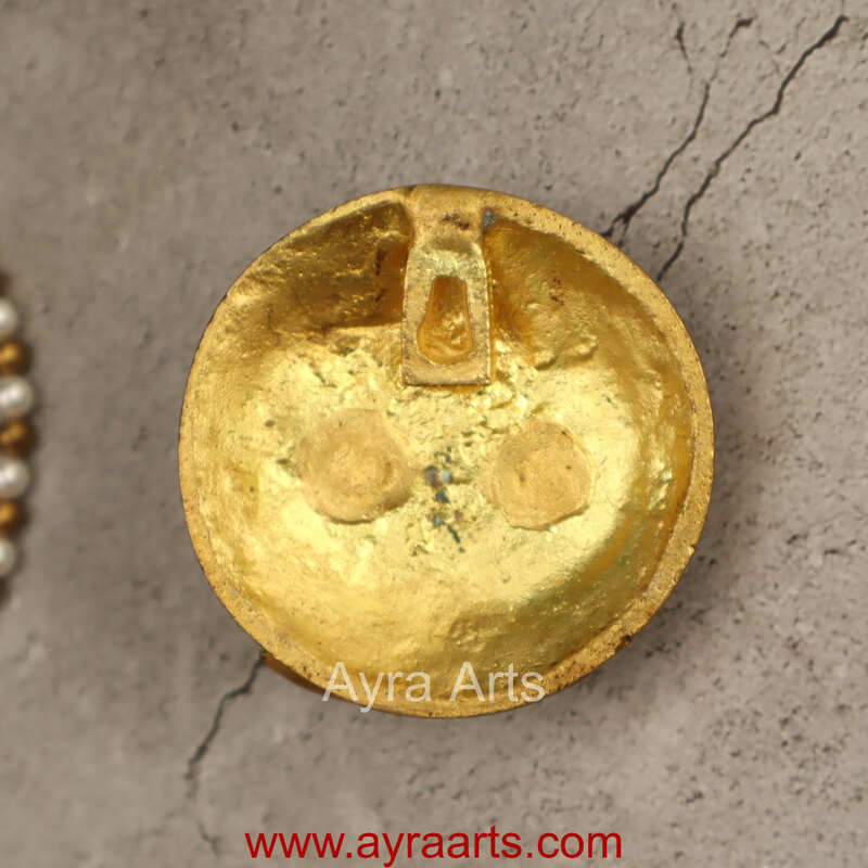 Unique Design Brass Ganesha Wall Hanging - 4 inch Height Unique Design Brass Ganesha Wall Hanging - 4 inch Height