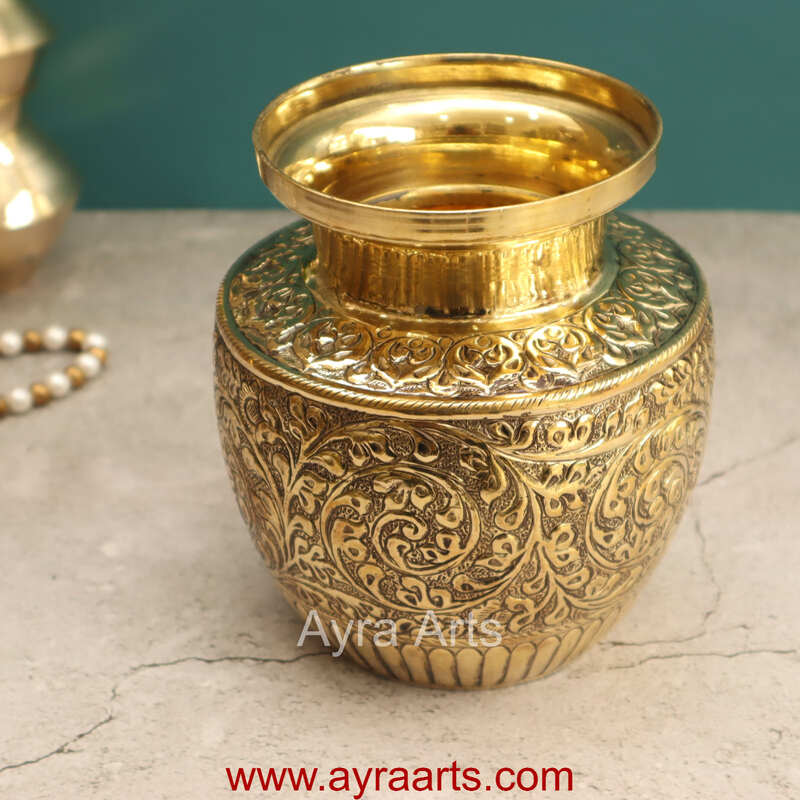 Premium Handmade Brass Kalash Karwachauth Pooja Lota Premium Handmade Brass Kalash Karwachauth Pooja Lota