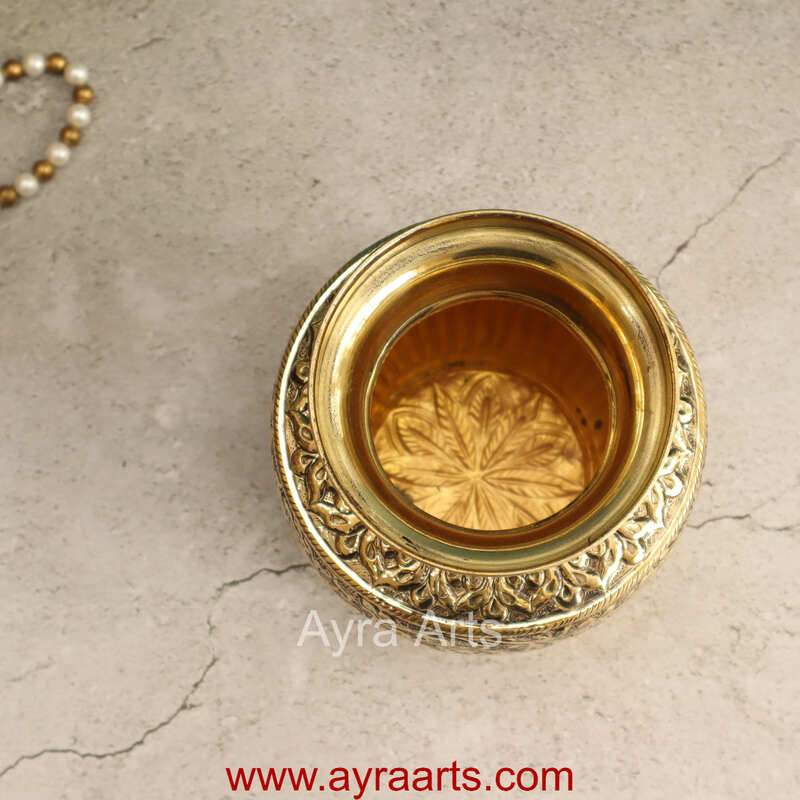 Premium Handmade Brass Kalash Karwachauth Pooja Lota Premium Handmade Brass Kalash Karwachauth Pooja Lota