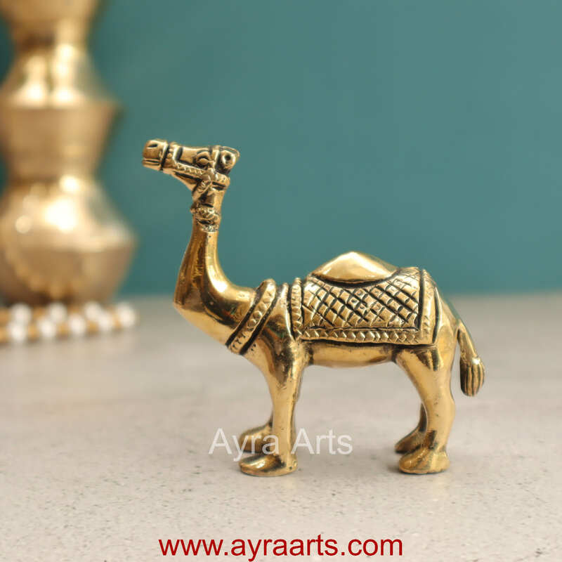 Brass Standing Camel Statue Vastu Recommended Showpiece - 4 Inch Height Brass Standing Camel Statue Vastu Recommended Showpiece - 4 Inch Height