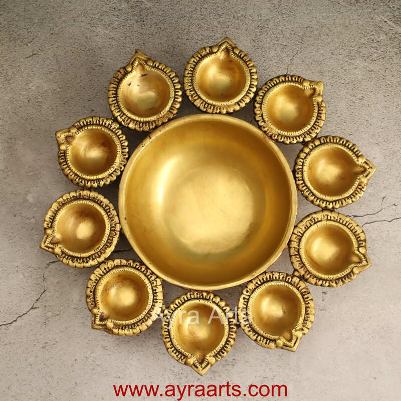 Brass Diya Urli