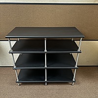 VAC - 4 Shelf Double Width - 44” x 20” AV Rack V2 - Black - AVR-4S-2CV2