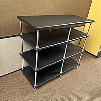 VAC - 4 Shelf Double Width - 44” x 20” AV Rack V2 - Black - AVR-4S-2CV2