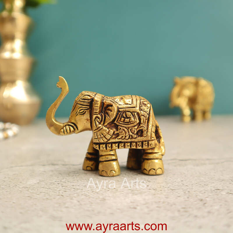 Brass Elephant 2 Inch Height Brass Elephant 2 Inch Height