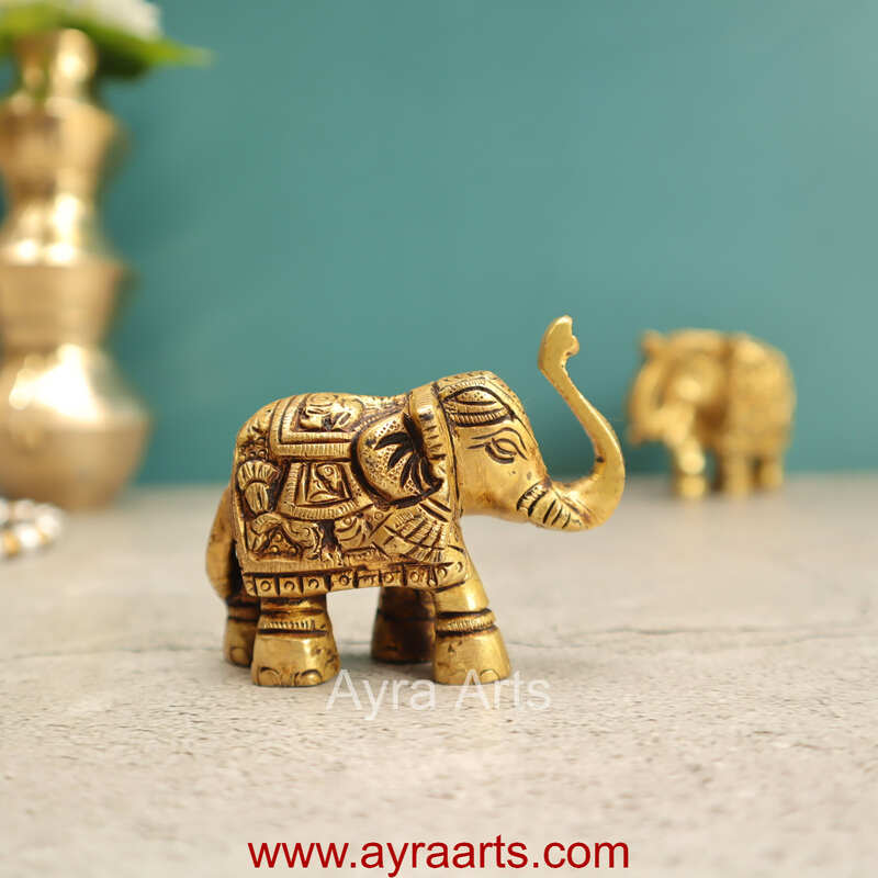 Brass Elephant 2 Inch Height Brass Elephant 2 Inch Height